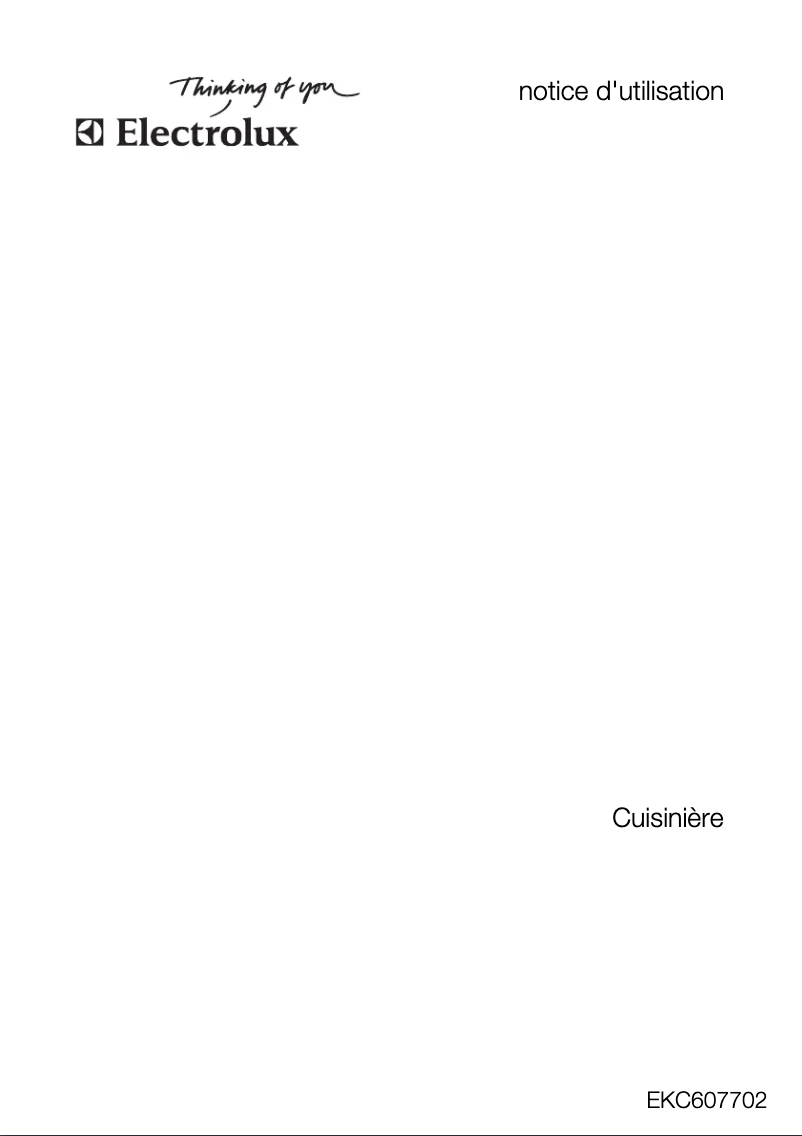 First page image of the manual for EKC607702W