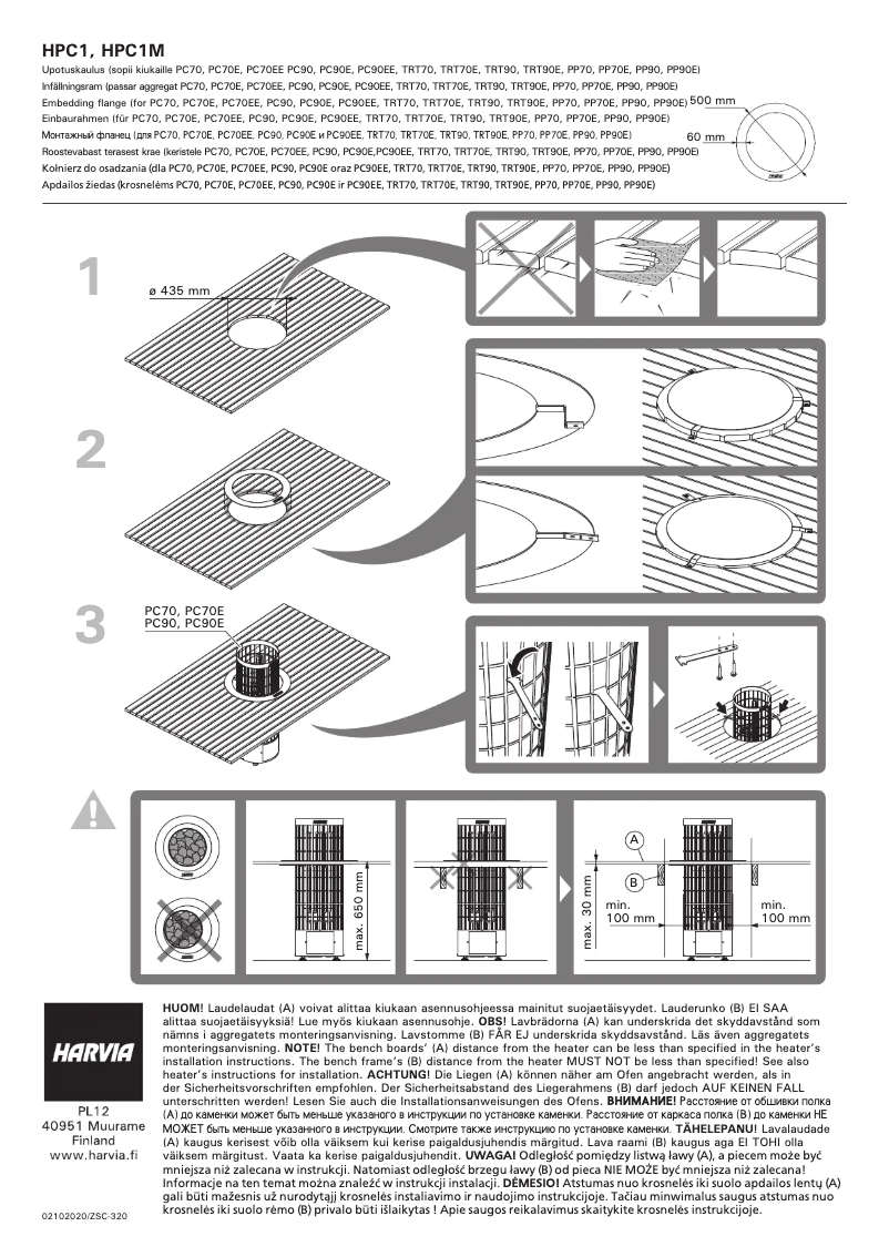 First page image of the manual for Cilindro HPC1M