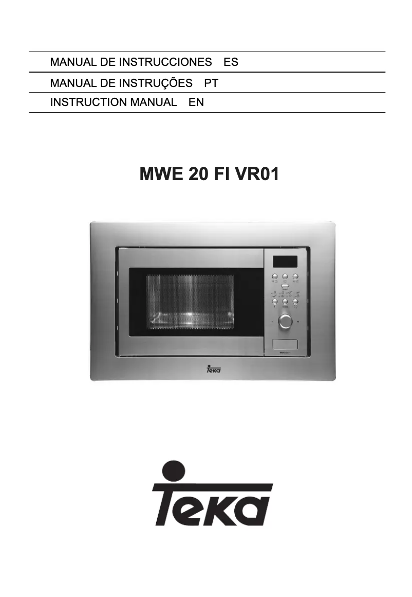 First page image of the manual for MWE 20 FI VR01