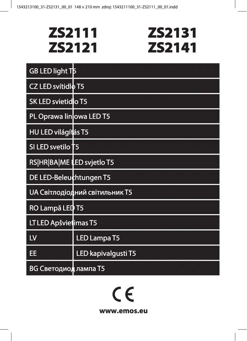 First page image of the manual for ZS2131