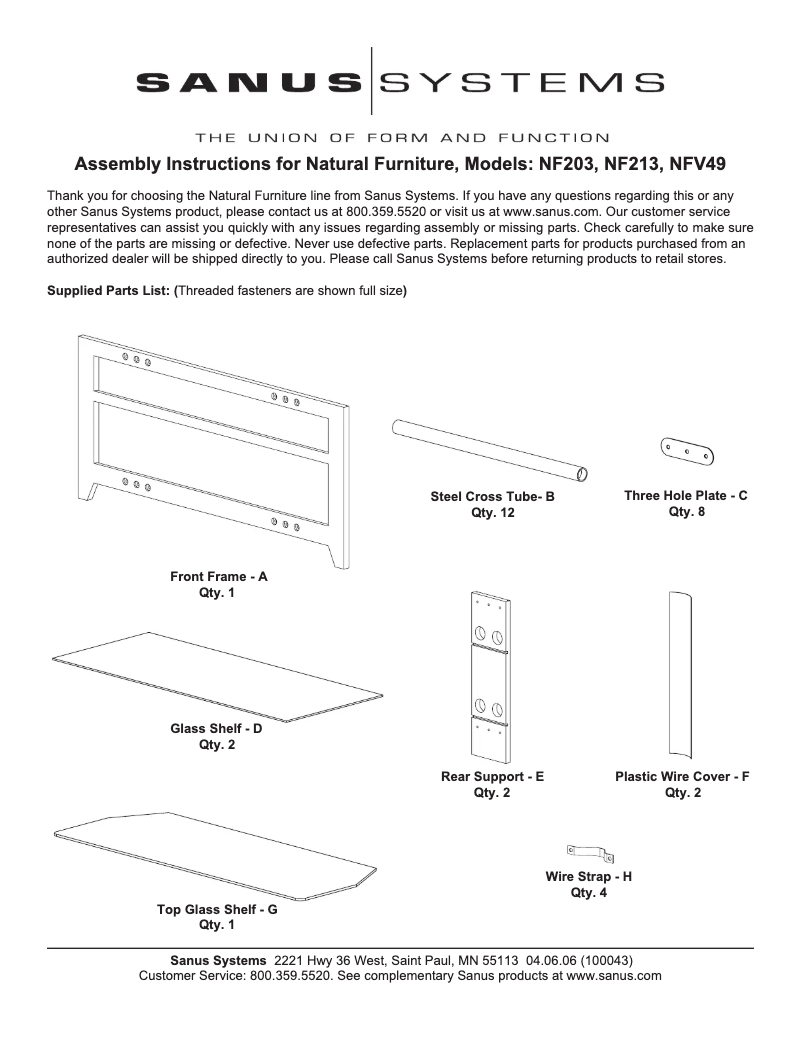 First page image of the manual for NF213