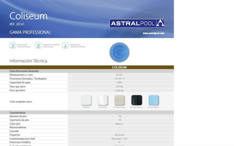 First page image of the manual for Coliseum