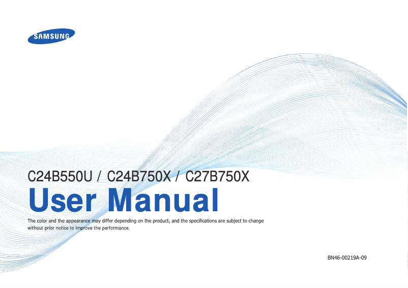 Page 1 of the manual User Manual Samsung C24B750X