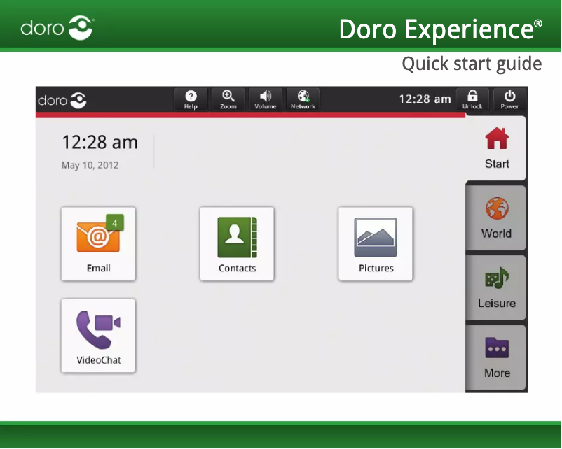 Page 1 of the manual User Manual Doro Experience (PC)