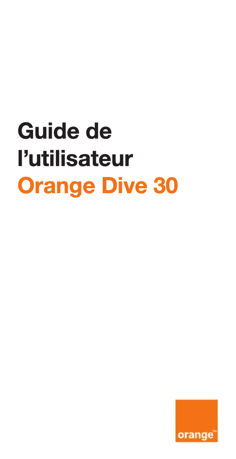 First page image of the manual for Dive 30