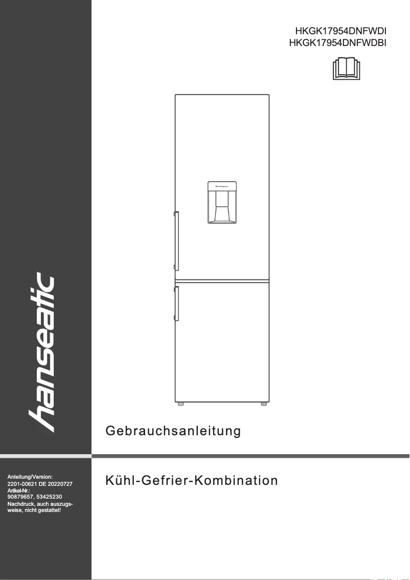 First page image of the manual for HKGK17954DNFWDBI