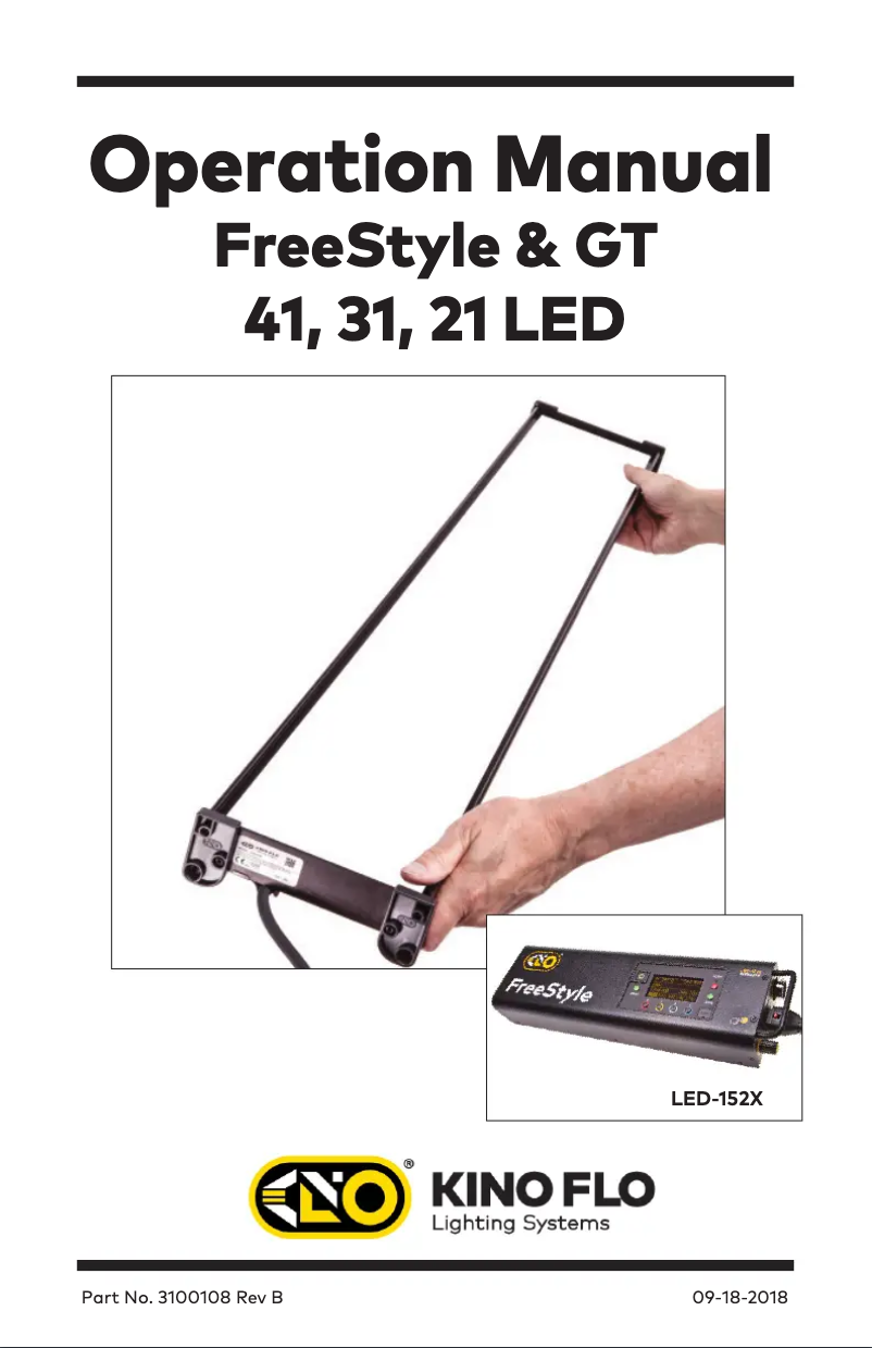 Page 1 of the manual User Manual Kino Flo FreeStyle 31 LED