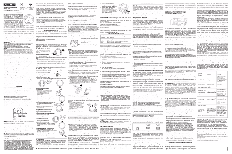 Page 1 of the manual User Manual First Alert SC05