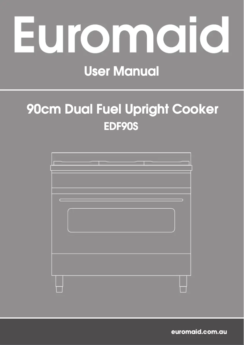 First page image of the manual for EDF90S