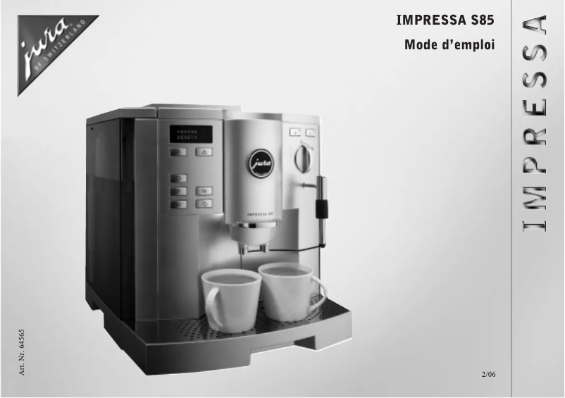 First page image of the manual for Impressa S85