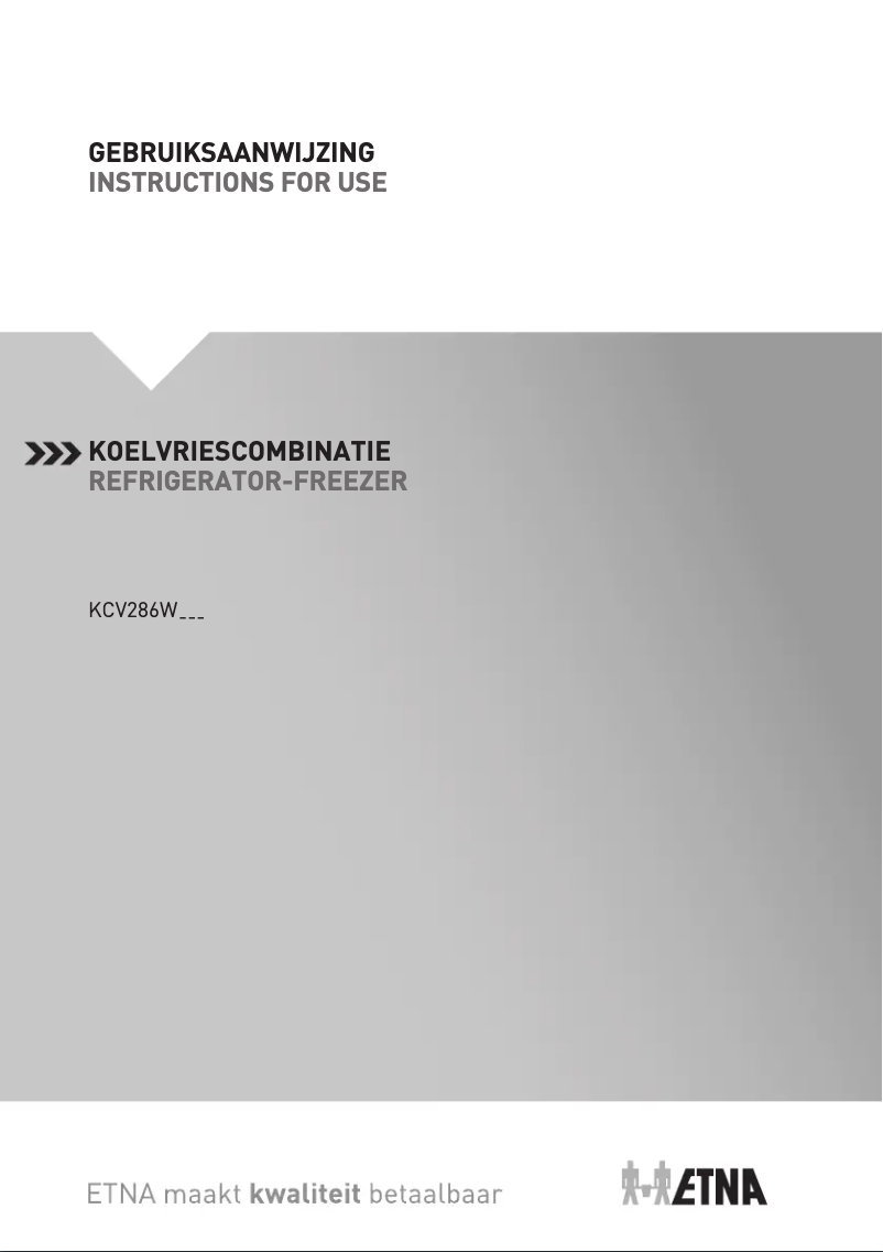 First page image of the manual for KCV286WRVS