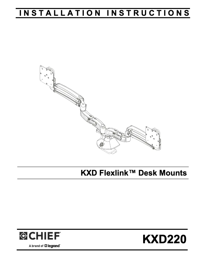 Page 1 of the manual User Manual Chief KXD220S