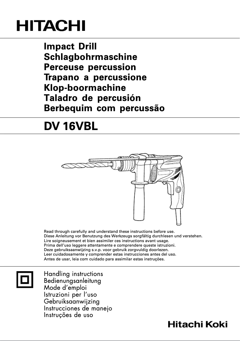 Page 1 of the manual User Manual Hitachi DV 16VBL