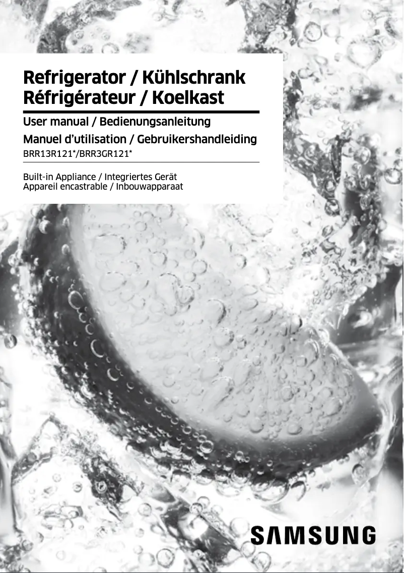 First page image of the manual for BRR3GR121WW/EG