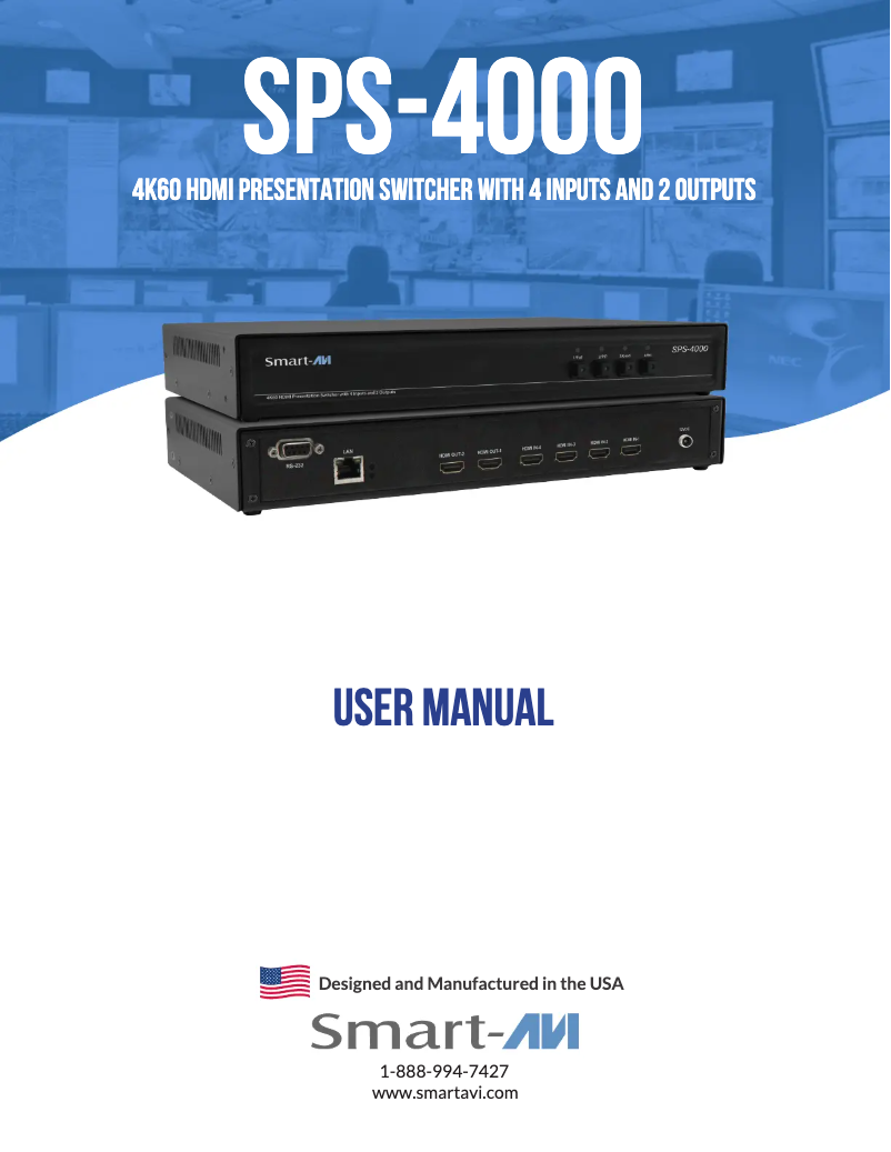 First page image of the manual for SPS-4000