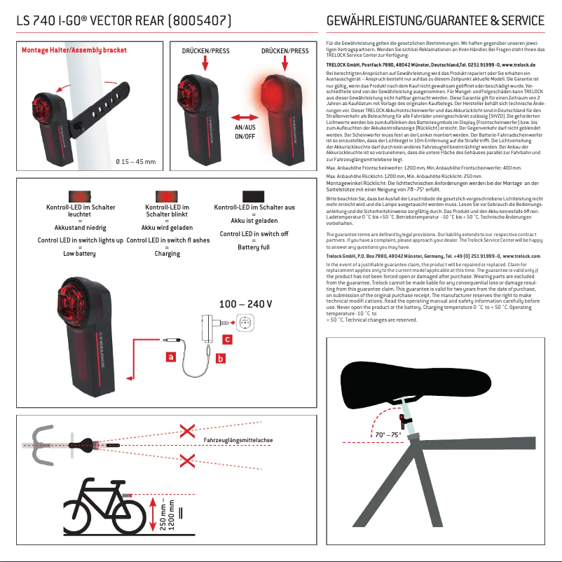 First page image of the manual for LS 740 I-GO Vector
