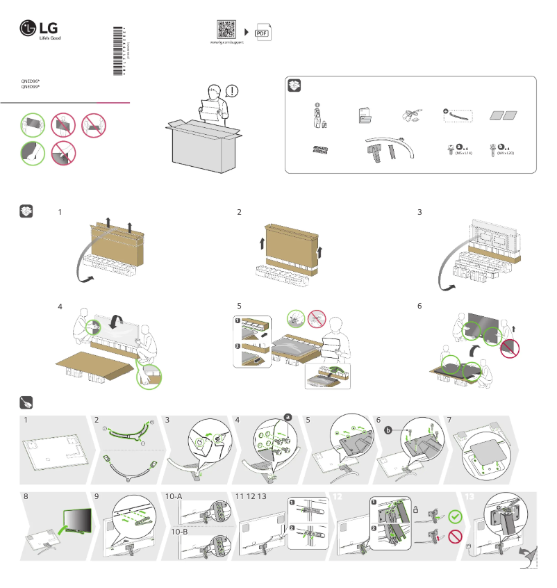 First page image of the manual for 75QNED966PA