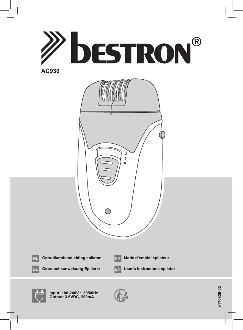 Image de la première page du manuel de l'appareil AC930