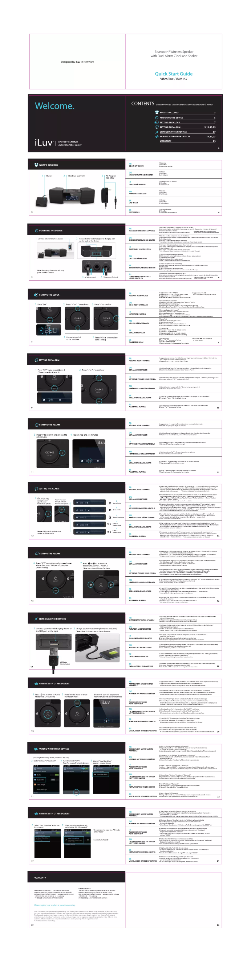 Page 1 of the manual User Manual iLuv VibroBlue IMM157