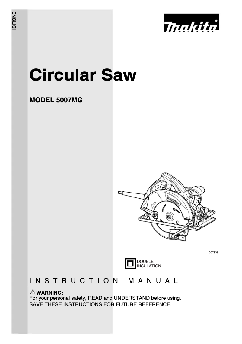 First page image of the manual for 5007MG