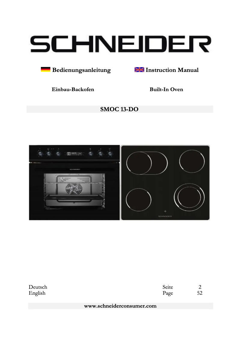 First page image of the manual for SMOC 13-DO