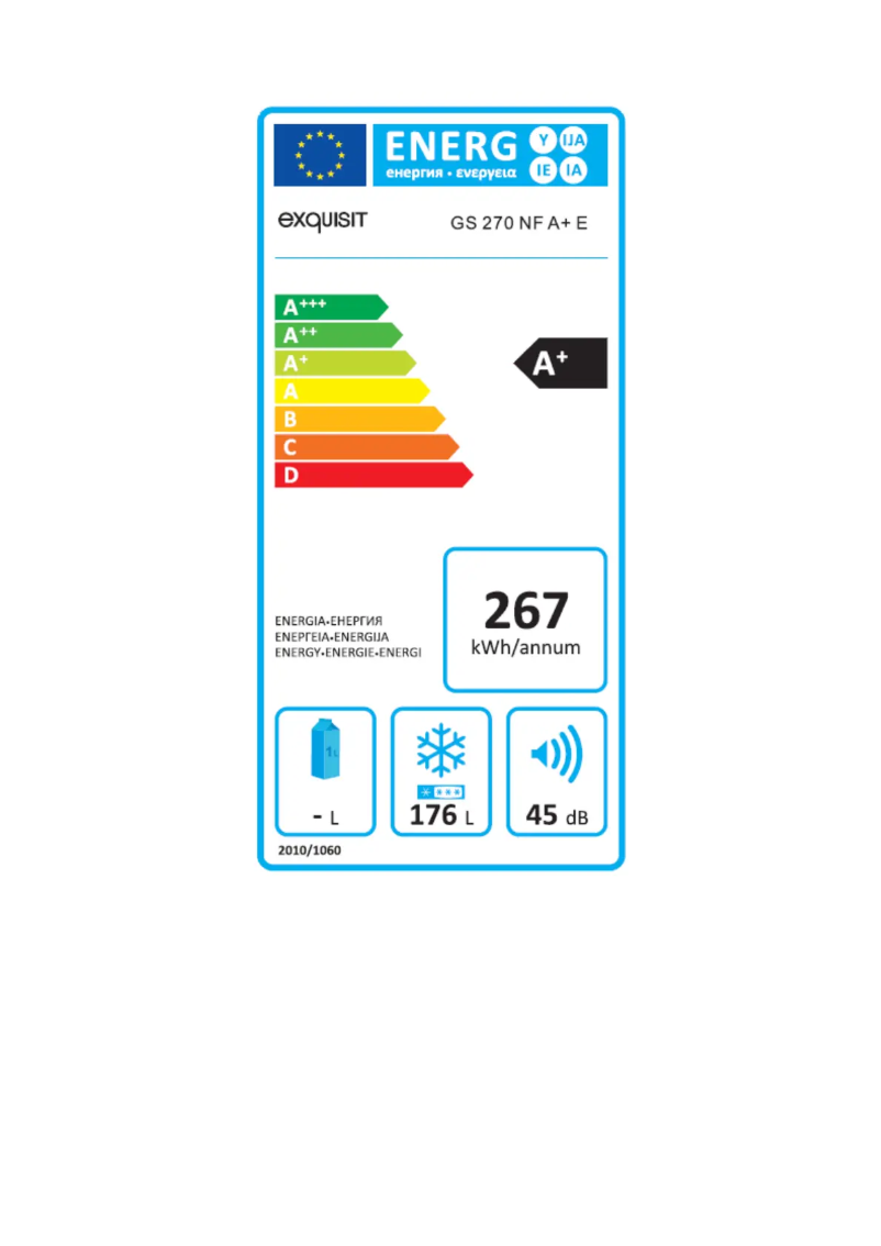 First page image of the manual for GS270NFA+E