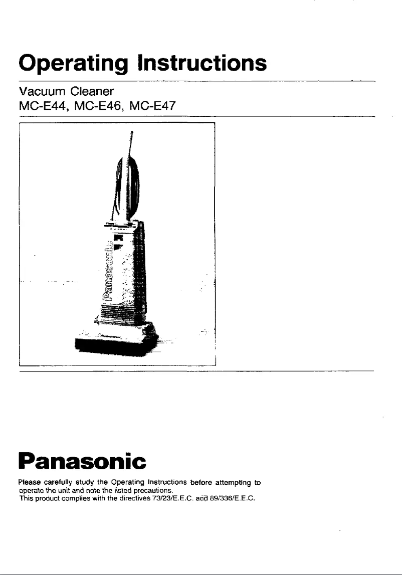 First page image of the manual for MC-E44