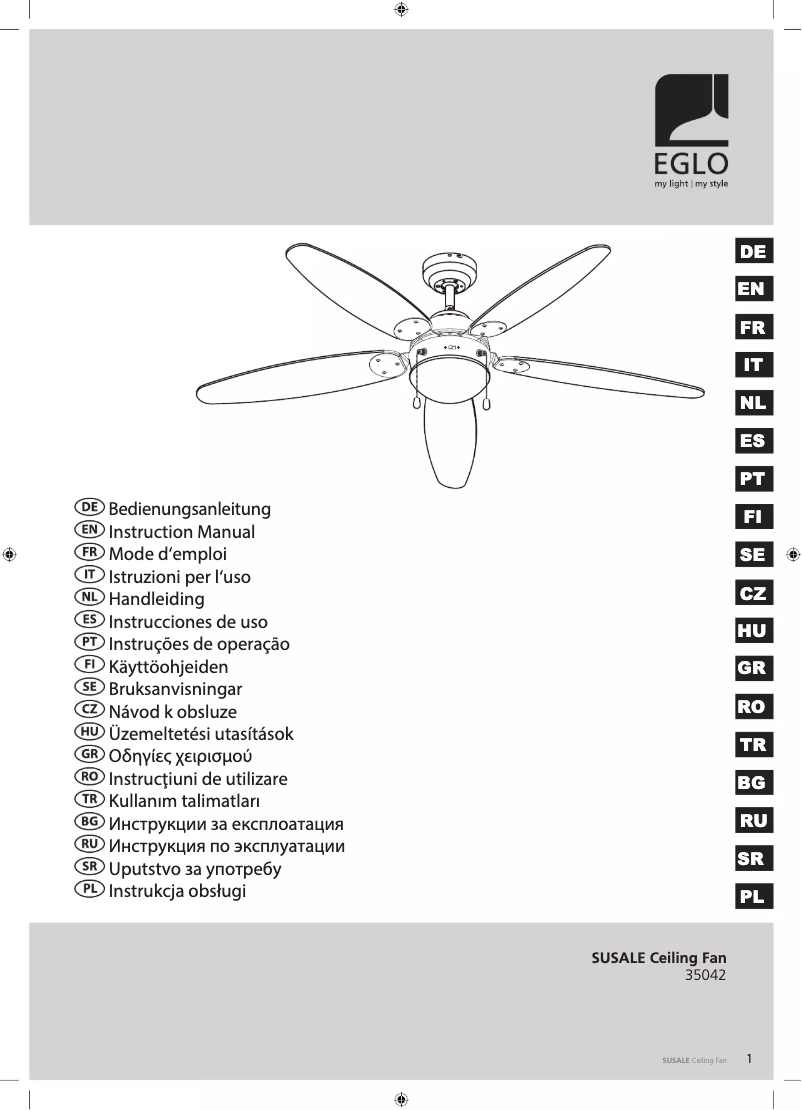 First page image of the manual for Susale