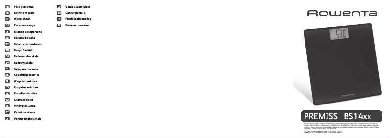 Page 1 of the manual User Manual Rowenta Premiss BS1403