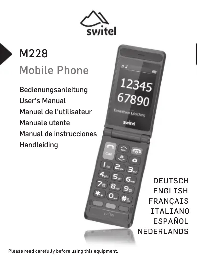 Page 1 of the manual User Manual Switel M228