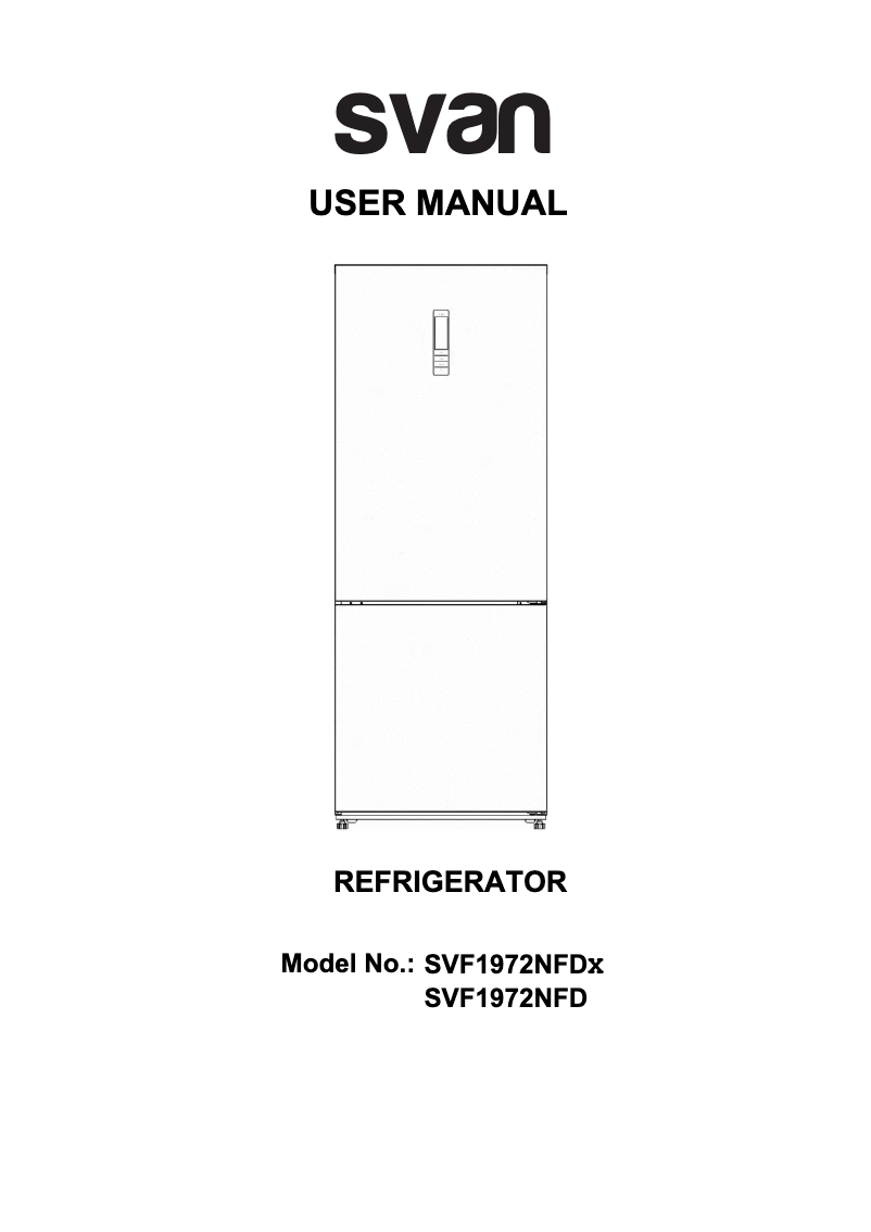 First page image of the manual for SVF1972NFD