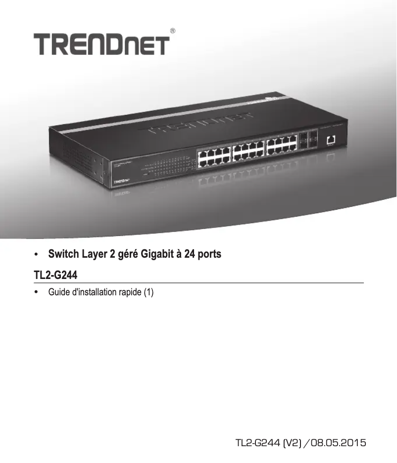 First page image of the manual for TL2-G244
