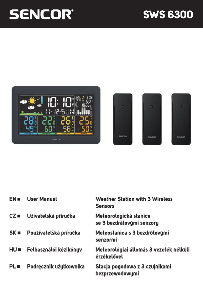 Page 1 de la notice Manuel utilisateur Sencor SWS 6300