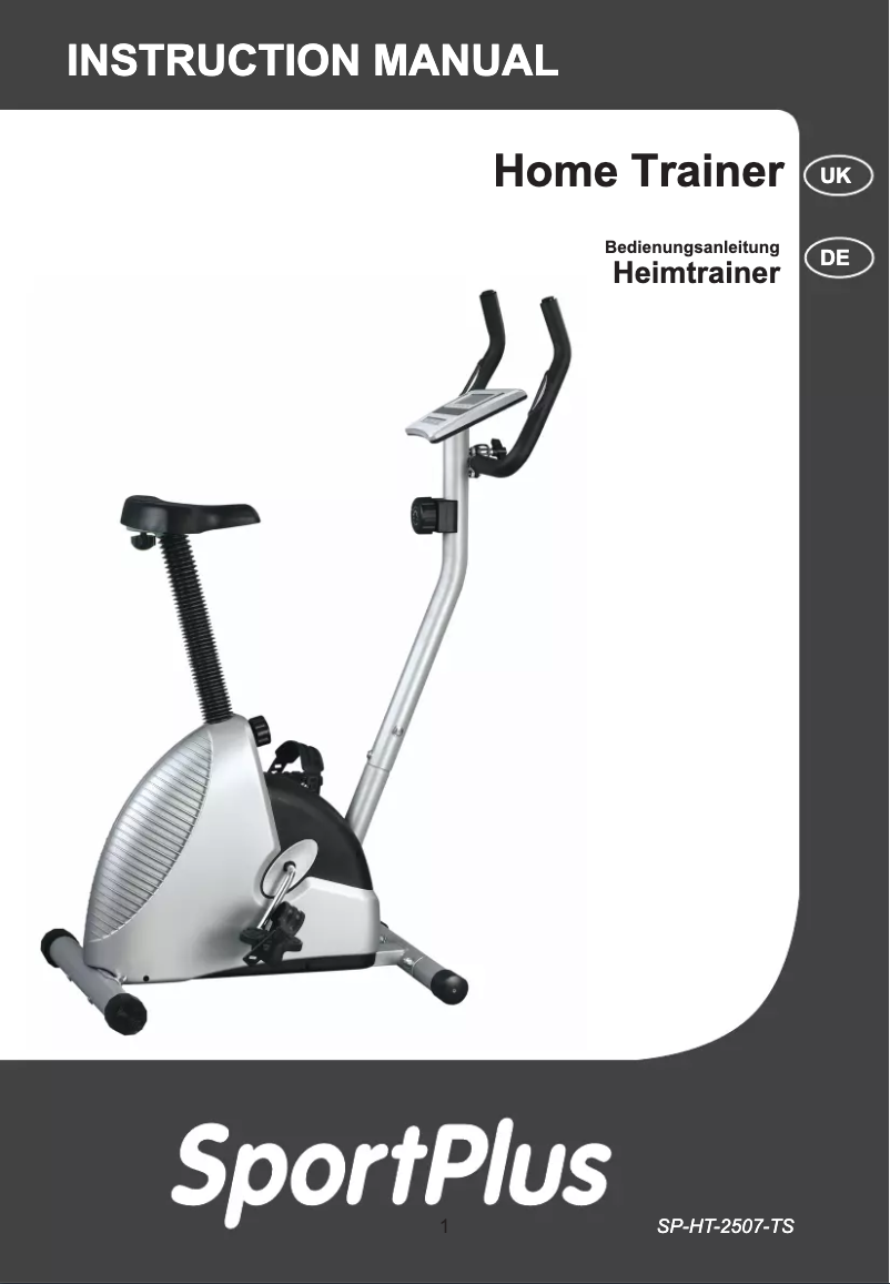 Page 1 of the manual User Manual SportPlus SP-HT-2507