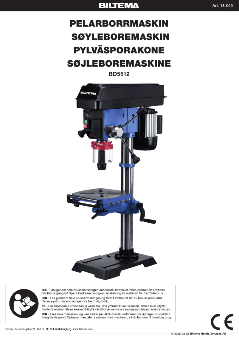 Page 1 de la notice Manuel utilisateur Biltema BD5512