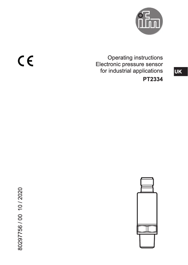 First page image of the manual for PT2334