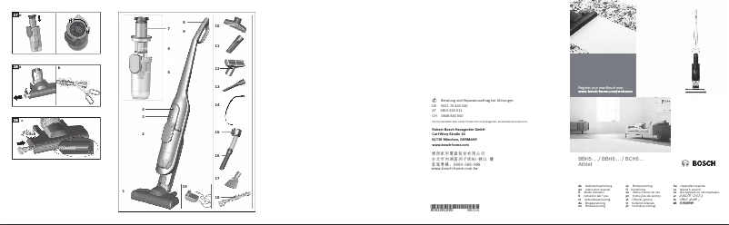 Page 1 of the manual User Manual Bosch Athlet BCH625KTGB