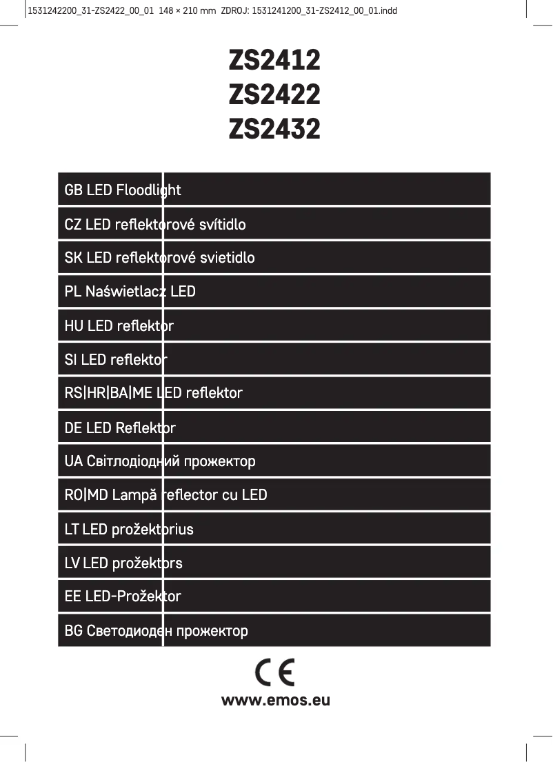 Page 1 of the manual User Manual Emos ZS2422