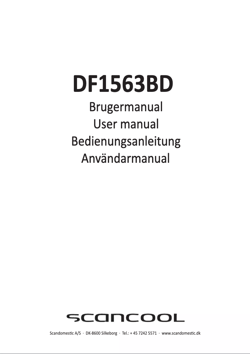 Page 1 of the manual User Manual Scancool DF1563BD