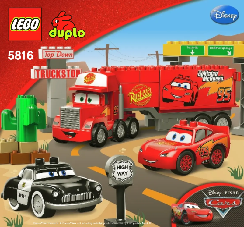 First page image of the manual for DUPLO Cars