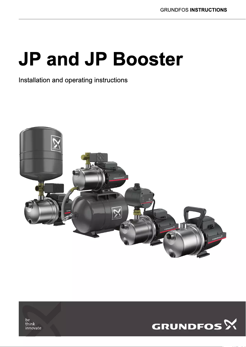 Page 1 of the manual Instruction Manual Grundfos JP 5-48
