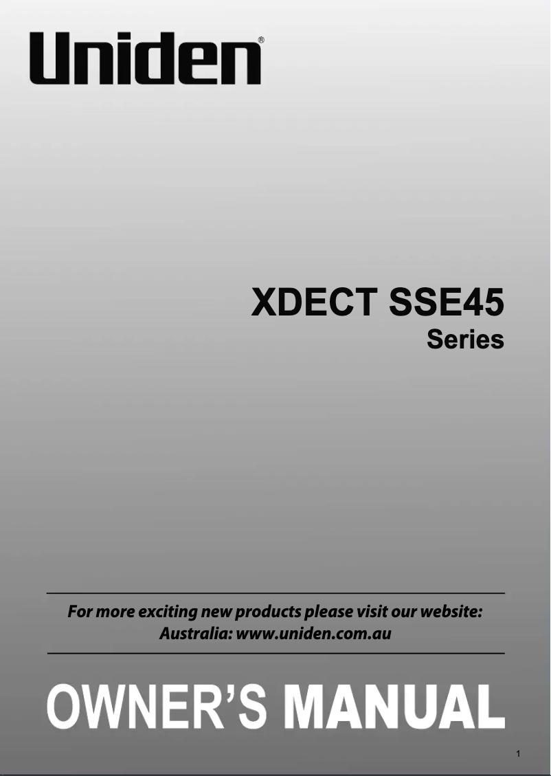 First page image of the manual for SS E45