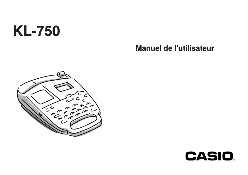 Page 1 of the manual User Manual Casio KL-750