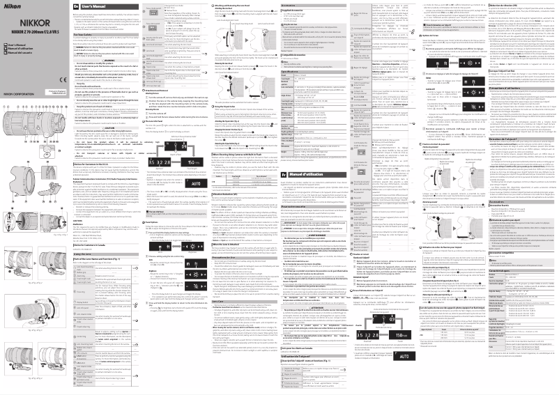 First page image of the manual for Nikkor Z 70-200mm f/2.8 VR S