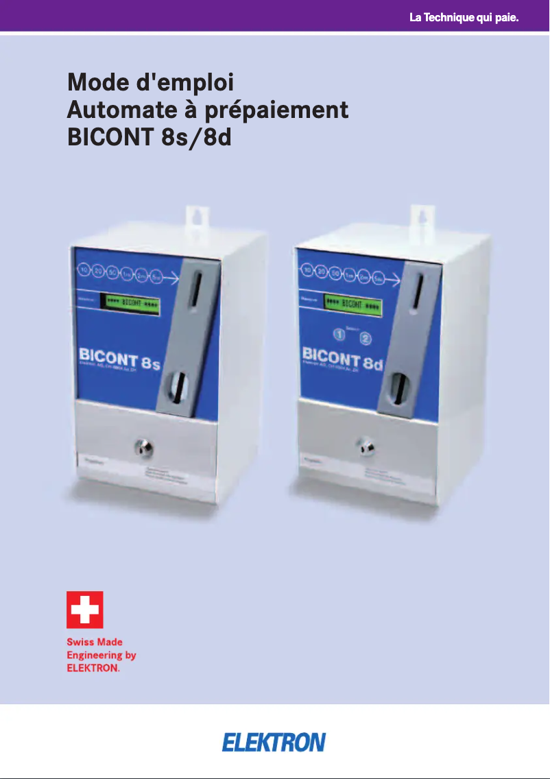 First page image of the manual for BICONT 8s