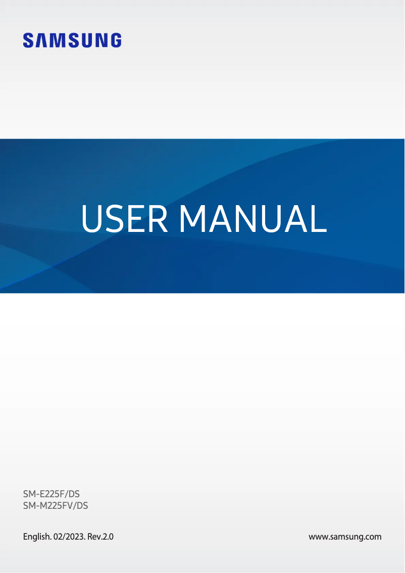 Page 1 of the manual User Manual Samsung Galaxy F22