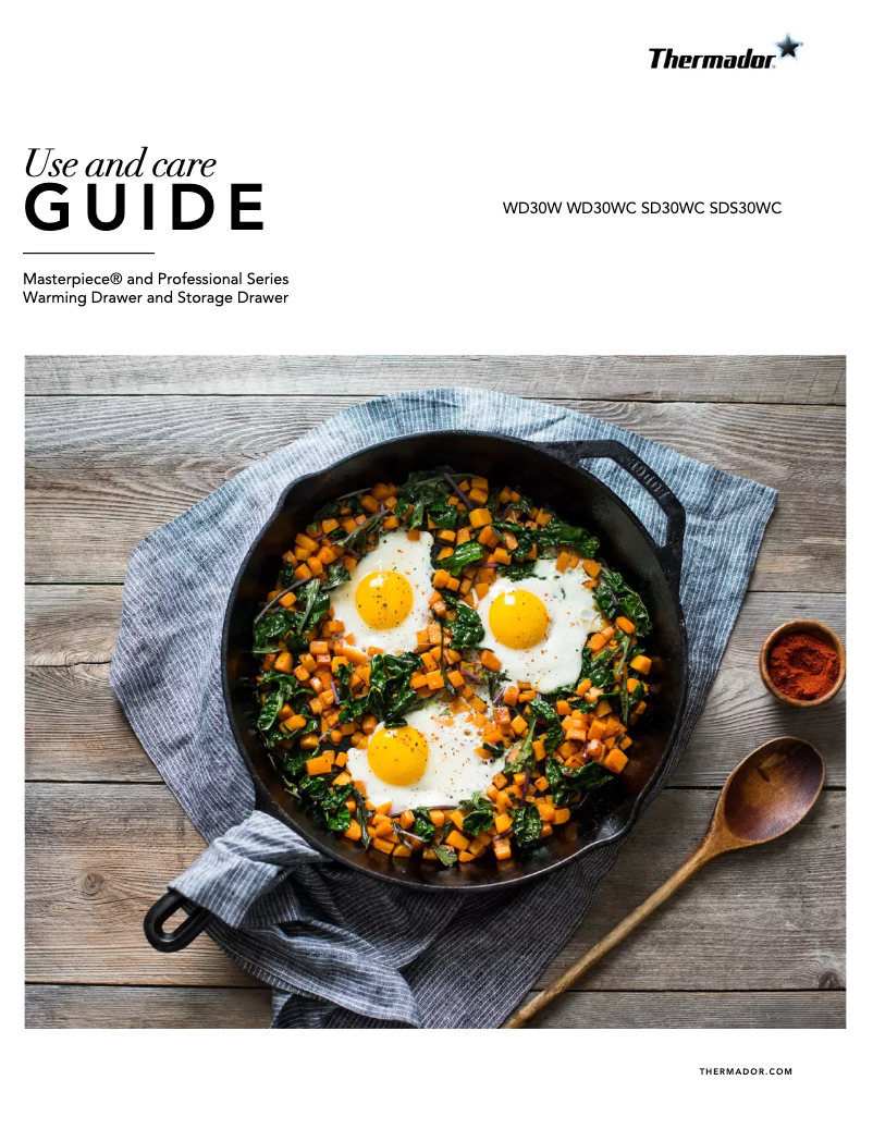 Page 1 of the manual User Manual Thermador SD30WC