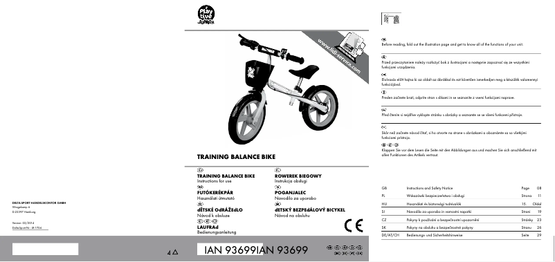First page image of the manual for IAN 93699
