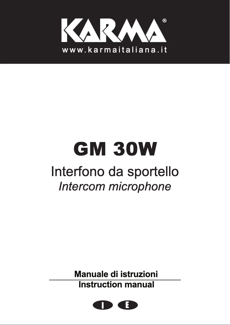First page image of the manual for GM 30W