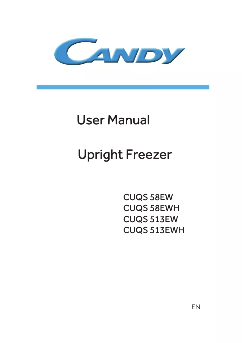 First page image of the manual for CUQS 513EWHK